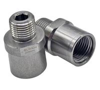 Adattatore for pedale in acciaio inossidabile for bicicletta da 9/16 pollici a 1/2 pollice, convertitore, prolunga for pedivelle, argento