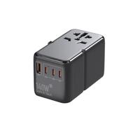 Adattatore For Presa Internazionale Da 140 W, Compatibile Con Gan3, Adattatore Da Viaggio Con Presa Universale 1 Caricatore Rapido USB A 3 Tipo C(EU Plug)