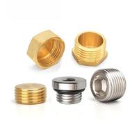 Adattatore for raccordo a spina con testa esagonale, filettatura maschio da 1/8" 1/4" 3/8" 1/2" 3/4" in rame(Female Plug,3/8")