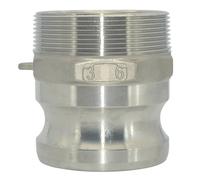 Adattatore for raccordo Camlock for irrigatore da giardino tipo F in acciaio inossidabile 304 1/2 "3/4" 1 "1-1/4" 1-1/2 "2" 2-1/2 "3" 4 "(Size:2")