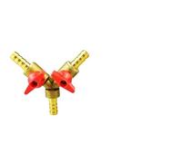 Adattatore for raccordo for tubo flessibile a sfera in ottone a tre vie, tipo Y, da 8 mm e 10 mm, for carburante, gas, acqua, olio e aria(10mm OD)