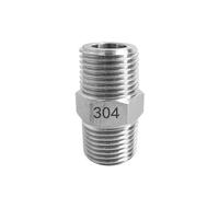 Adattatore for raccordo for tubo in acciaio inossidabile da 1/8" 1/4" 3/8" 1/2" maschio a nipplo esagonale Connettore ad alta pressione(3l8 BSPT Male,1l8 NPT Male)
