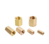 Adattatore for raccordo for tubo in ottone esagonale femmina metrico M3 M4 M5 M6 M8 M10 M12 M14 M22 for acqua, gas e olio(M5x0.8mm Outer Hex)