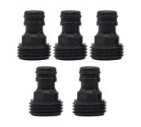 Adattatore for rubinetto filettato da 1/2" con attacco rapido in plastica, 5 pezzi