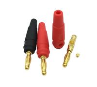 Adattatore for sonde di prova con vite a banana da 4 mm placcato oro, 100 pezzi, 5 colori(Blue)