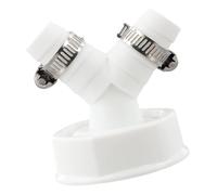 Adattatore for tubo a Y for lavatrice, lavastoviglie, doppio attacco da 1/2 pollice, 19-24 mm, con clip e guarnizione in gomma for cucina