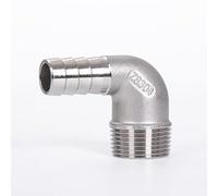 Adattatore for tubo,connettore for rubinetto, filettatura maschio portagomma a innesto Raccordo a gomito for tubo dell'acqua in acciaio inossidabile 304 Connettore giunto riduttore(1,20mm)