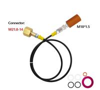 Adattatore for tubo convertitore M18x1,5 Soda Collegare la valvola al connettore CO2 esterno Serbatoio W21,8-14 DIN477,CGA320,G3/4(W21.8 orange)