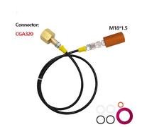 Adattatore for tubo convertitore M18x1,5 Soda Collegare la valvola al connettore CO2 esterno Serbatoio W21,8-14 DIN477,CGA320,G3/4(CGA320 orange)