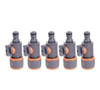 Adattatore for tubo da giardino con attacco rapido for acqua in ABS da 12/3/5 pezzi con valvola di intercettazione, raccordi for riparazione tubi, adattatori for nippli for pistola for irrigazione(5pc