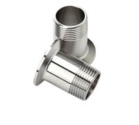Adattatore for tubo filettato maschio sanitario in acciaio inox 304, giunto da 3/8", 1/2", 3/4", 1", 1,5", 2", ghiera Tri Clamp da 50,5 mm(K34MM_1-1/2")