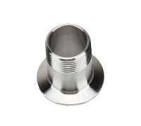 Adattatore for tubo filettato maschio sanitario in acciaio inox 304, giunto da 3/8", 1/2", 3/4", 1", 1,5", 2", ghiera Tri Clamp da 50,5 mm(K34MM_1/2")