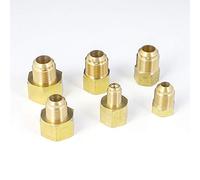 Adattatore for tubo flessibile,connettore for rubinetto,Raccordo di riduzione svasato Riduttore for tubo in ottone Adattatore acqua gas aria carburante(No3 Female to No4 M)