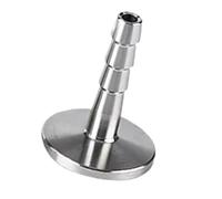 Adattatore for tubo flessibile sanitario in acciaio inossidabile da 8 mm a 108 mm - Raccordo a barbiglio Tri Clamp for uso industriale (1 pz)(12mm x 50.5mm)