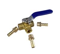 Adattatore For Valvola A Sfera A 3 Vie Con Attacco A L In Ottone, Filettatura Femmina BSP Da 4/6/8/10/12 Mm, For Acqua, Olio, Aria E Gas(6mm Barb)