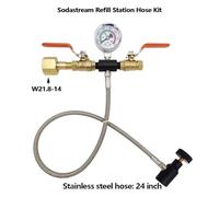 Adattatore for valvola a sfera for stazione di ricarica CO2 Carbonatore for cilindro Tr21-4, bottiglia grande for serbatoio di CO2 W21.8-14 DIN477 CGA320(W21.8-24-A)