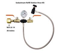 Adattatore for valvola a sfera for stazione di ricarica CO2 Carbonatore for cilindro Tr21-4, bottiglia grande for serbatoio di CO2 W21.8-14 DIN477 CGA320(W21.8-36-A)