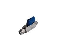 Adattatore for valvola a sfera mini a due vie in acciaio inossidabile 304 con attacco rapido a 4 mm, 6 mm, 8 mm, 10 mm, 12 mm, 14 mm, 16 mm, maniglia blu(1I8,10mm-10mm)