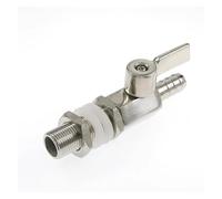 Adattatore for valvola a sfera mini in acciaio inossidabile 304 con filettatura maschio da 1/4" 3/8" 1/2" da 7 mm, 8 mm, 10 mm, 12 mm for serbatoio acqua(304SS Handle,3I8 Male-7mm)