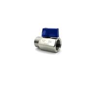 Adattatore for valvola a sfera mini in acciaio inossidabile 304 con maniglia blu, filettatura femmina NPT, M14 M16 M20 1/8" 1/4" 3/8" 1/2" 3/4" 1"(Female-Male Thread,M16x1.5)