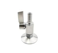 Adattatore for valvola di uscita del vino Tri-clamp con flangia for valvola di drenaggio homebrew con portagomma da 7-20 mm OD25,4 o 50,5 mm in acciaio inossidabile 304(Ss304 Handle,OD25.4MM-18M)