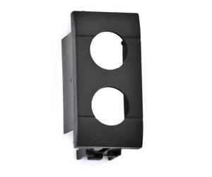 Adattatore Fracarro nero a due fori per serie civile Vimar Arke 287304