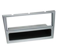 Adattatore frontale 1-DIN con vuoto tascabile compatibile con Opel cromo opaco