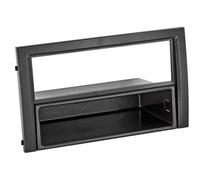 Adattatore frontale 2 DIN con vuoto tascabile Skoda Fabia 2004 - 2007 nero