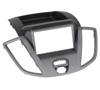 ACV Placca autoradio per Ford Transit V363 – Doppio DIN – Montaggio incasso Nero/Grigio