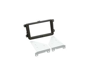 Adattatore frontale soft touch 2-DIN compatibile con Seat/Skoda/VW nero