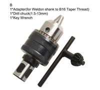 Adattatore gambo trapano materiale acciaio design tre ganasce set 3 pezzi per ga