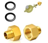 Adattatore Gas 1/2" Pollice Ig x 1/4" Pollice Ag - Con Guarnizione, Tubo In Rame Di Transizione per Bombola, Fornello o Piano Cottura