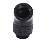 Adattatore girevole a gomito da 45 gradi con filettatura G1/4 in ottone, maschio-femmina, per computer, PC, sistema di raffreddamento ad acqua, nero