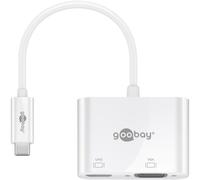 Adattatore Goobay 52430 USB-C HDMI VGA Wireless e Cablato Bianco