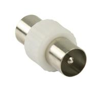 Adattatore Goobay per antenna coassiale maschio/maschio bianco