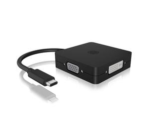 Adattatore grafico ICY BOX IB-DK1104-C USB-C 4 in 1 DisplayPort HDMI DVI VGA 4K