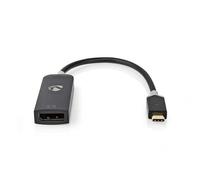 NEDIS Adattatore USB-C a DisplayPort con modalità Alt DP (4K 60 Hz) / nero - 0,15 metri