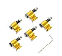 Adattatore Guida Cavo Bici 5pz con Chiave Inclusa | Compatibile per tubi <5.6mm, ideale MTB per e per road bike, organizza cavi freni idraulici(gold)