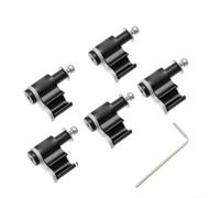Adattatore Guida Cavo Bici 5pz con Chiave Inclusa | Compatibile per tubi <5.6mm, ideale MTB per e per road bike, organizza cavi freni idraulici(black)