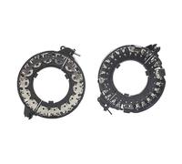 Adattatore H7 Led 2Pcs Xenon HID Lampadina D1S D2S Supporto Anelli di Base Fermo Metallo Pinze Adattatori Proiettori Fari Refit(Noir)