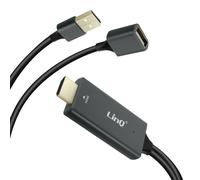 Adattatore HDMI + 1x Connettore USB Maschio e 1x Porta USB Femmina LinQ