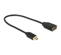 Adattatore HDMI Micro-D a HDMI Standard 0,2 m Nero DeLOCK