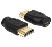 Adattatore HDMI Micro-D F a HDMI-A M nero High Speed Ethernet - Delock IADAP HDMIMD-HDMI