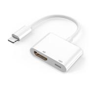 Adattatore HDMI per iPhone e iPad a TV, cavo adattatore HDMI per sincronizzazione audio AV digitale e convertitore video con porta di ricarica Lightning compatibile con iPhone, iPad, iPod su HDTV