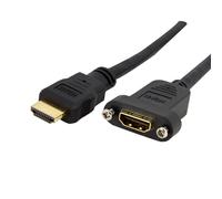 Adattatore HDMI StarTech.com da 1 m - Cavo HDMI ad alta velocità per montaggio a pannello 4K30Hz - Larghezza di banda 10,2 Gbps - Da HDMI 4K a HDMI F/M - Cavo di connessione per montaggio a pannello H