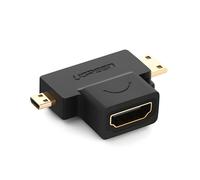 Adattatore HDMI tipo A (femmina) a mini HDMI (maschio) / micro HDMI (maschio) - nero