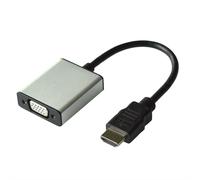 Value 12993119 Cavo Adattatore HDMI a VGA e 3,5 mm Audio (Stereo) Argento