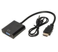 Adattatore Hdmi Tipo A Maschio A Vga Femmina Con Presa Audio Stereo 35 Mm