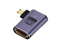 Adattatore HDMI2.1 48 Gbps 8K a 60 Hz 4K a 120 Hz ad altissima velocità, convertitore da Mini/Micro HDMI a HDMI for PS5 X/S, PC, HDTV, proiettore(D8K-03)