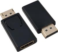 Adattatore Helos placcato oro, spina DisplayPort/presa HDMI, nero NEW